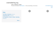 Tablet Screenshot of overwatering.org